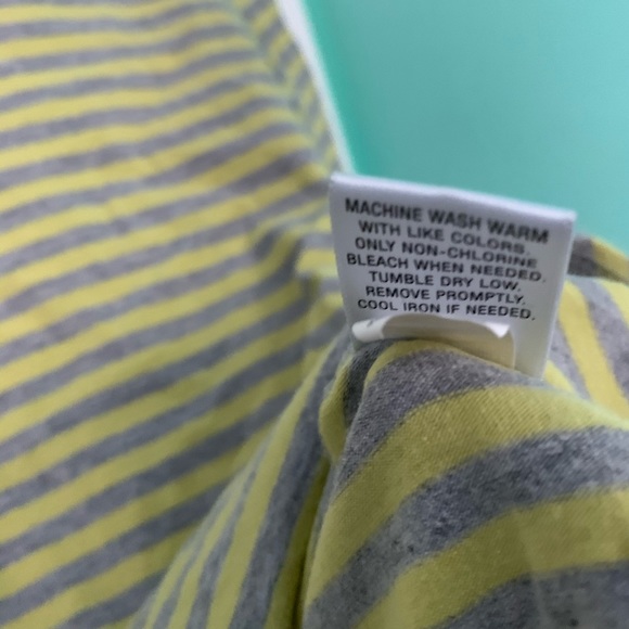 Grey and Neon Yellow Peplum Top - Picture 6 of 6